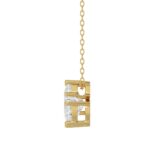 10K Yellow Gold Diamond Initial “S” Pendant 1 3/4CT Fancy Cut Ladies Alphabet Charm with Chain - Image 3