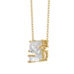 10K Yellow Gold Diamond Initial “S” Pendant 1 3/4CT Fancy Cut Ladies Alphabet Charm with Chain - Image 2