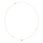 10K Yellow Gold Pearl & Ladies Necklace 1/5CT  Marquise Diamonds (Color F-G -Clarity VS1/VS2) - Image 3