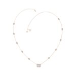 14K ROSE GOLD 2 1/4CT ROUND/EMERALD DIAMOND LADIES NECKLACE