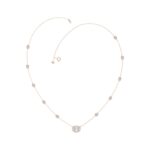 14K ROSE GOLD 2 1/4CT ROUND/OVAL DIAMOND LADIES NECKLACE