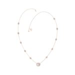 14K ROSE GOLD 2 1/4CT ROUND/OVAL DIAMOND LADIES NECKLACE - Image 3