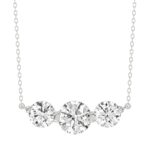 14K WHITE GOLD 1 1/2CT ROUND DIAMOND LADIES PENDANT WITH CHAIN