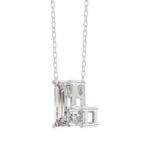 14K WHITE GOLD 1 1/3CT FANCY CUT ALPHABET DIAMOND LADIES PENDANT WITH CHAIN - Image 3