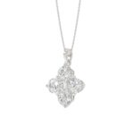 14K WHITE GOLD 1 7/8CT ROUND DIAMOND LADIES PENDANT WITH CHAIN - Image 3