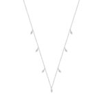 14K WHITE GOLD 1.00CT MARQUISE DIAMOND LADIES NECKLACE