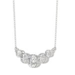 14K WHITE GOLD 1.00CT ROUND DIAMOND LADIES NECKLACE - Image 3