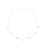 14K WHITE GOLD 1.00CT ROUND DIAMOND LADIES NECKLACE