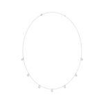 14K WHITE GOLD 1.00CT ROUND/PEAR/MARQUISE/OVAL DIAMOND LADIES NECKLACE - Image 2