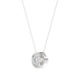 14K WHITE GOLD 1/2CT ROUND DIAMOND LADIES PENDANT - Image 3