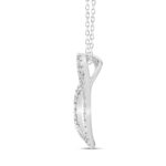 14K WHITE GOLD 1/3CT ROUND DIAMOND LADIES PENDANT WITH CHAIN - Image 3