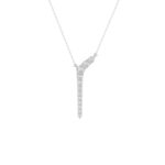 14K WHITE GOLD 1/3CT ROUND DIAMOND LADIES PENDANT WITH CHAIN