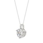 14K WHITE GOLD 1CT ROUND DIAMOND LADIES SOLITAIRE PENDANT WITH CHAIN (CENTER STONE ROUND DIAMOND 1CT ) - Image 3