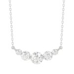 14K WHITE GOLD 2.00CT ROUND DIAMOND LADIES NECKLACE