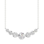 14K WHITE GOLD 2.00CT ROUND DIAMOND LADIES NECKLACE