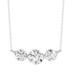14K WHITE GOLD 2.00CT ROUND DIAMOND LADIES PENDANT WITH CHAIN