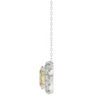 14K WHITE GOLD 2.00CT ROUND/OVAL DIAMOND LADIES PENDANT WITH CHAIN - Image 2