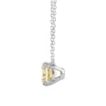 14K WHITE GOLD 2.00CT YELLOW CUSHION  DIAMOND LADIES PENDANT - Image 2