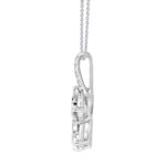 14K WHITE GOLD 2CT ROUND/OVAL/PEAR DIAMOND LADIES PENDANT WITH CHAIN - Image 2