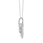 14K WHITE GOLD 3/4CT ROUND DIAMOND LADIES PENDANT WITH CHAIN - Image 2