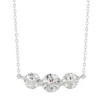 14K WHITE GOLD 3/4CT ROUND DIAMOND LADIES PENDANT WITH CHAIN