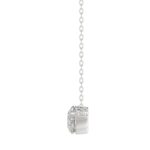 14K WHITE GOLD 3/4CT ROUND DIAMOND LADIES PENDANT WITH CHAIN - Image 2