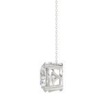 14K WHITE GOLD 4.00CT OVAL DIAMOND SOLITAIRE LADIES PENDANT WITH CHAIN - Image 2