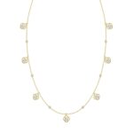 14K YELLOW GOLD 1 1/2CT ROUND DIAMOND LADIES NECKLACE