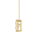 14K YELLOW GOLD 1 1/3CT FANCY CUT ALPHABET DIAMOND LADIES PENDANT WITH CHAIN - Image 2
