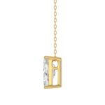 14K YELLOW GOLD 1 5/8CT FANCY CUT ALPHABET DIAMOND LADIES PENDANT WITH CHAIN - Image 2