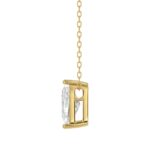 14K YELLOW GOLD 1 5/8CT FANCY CUT ALPHABET DIAMOND LADIES PENDANT WITH CHAIN - Image 2