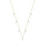 14K YELLOW GOLD 1.00CT MARQUISE DIAMOND LADIES NECKLACE