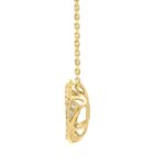 14K YELLOW GOLD 1.00CT ROUND DIAMOND LADIES PENDANT WITH CHAIN (CENTER STONE ROUND DIAMOND 1/2CT) - Image 2