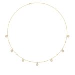 14K YELLOW GOLD 1.00CT ROUND/PEAR DIAMOND LADIES NECKLACE
