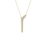14K YELLOW GOLD 1/3CT ROUND DIAMOND LADIES PENDANT WITH CHAIN - Image 3