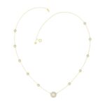 14K YELLOW GOLD 2 1/4CT ROUND DIAMOND LADIES NECKLACE