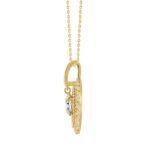 14K YELLOW GOLD 3/4CT ROUND DIAMOND LADIES PENDANT WITH CHAIN - Image 2