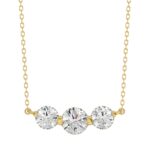 14K YELLOW GOLD 3/4CT ROUND DIAMOND LADIES PENDANT WITH CHAIN