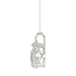 18K WHITE GOLD 1.00CT PEAR DIAMOND SOLITAIRE PENDANT WITH CHAIN (TALON CLAWS LOCK) - Image 2
