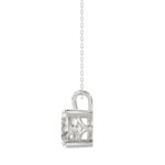18K WHITE GOLD 1.00CT ROUND DIAMOND SOLITAIRE PENDANT WITH CHAIN (TALON CLAWS LOCK) - Image 2