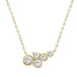 Elegant 1/2CT Round Diamond for Women Yellow Gold 10K Necklace (Color F-G Clarity VS1/VS2)