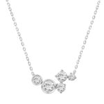 Elegant 3/4CT Round Diamond for Women White Gold 10K Necklace (Color F-G -Clarity VS1/VS2)