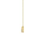 Elegant Ladies 10K Yellow Gold 1/2CT Round Lab Grown five stone Diamond Fancy Bezel set Necklace  (Color F-G -Clarity VS1/VS2) - Image 2
