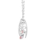 ETERNAL BLUSH COLLECTION 14K WHITE GOLD 1/2CT PINK PEAR DIAMOND LADIES PENDANT WITH CHAIN - Image 2