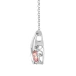 ETERNAL BLUSH COLLECTION 14K WHITE GOLD 1/2CT ROUND DIAMOND LADIES PENDANT (ROUND PINK) - Image 3