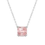 ETERNAL BLUSH COLLECTION 14K WHITE GOLD 2.00CT PINK CUSHION DIAMOND LADIES PENDANT