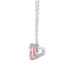 ETERNAL BLUSH COLLECTION 14K WHITE GOLD 2.00CT PINK CUSHION DIAMOND LADIES PENDANT - Image 2