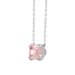 ETERNAL BLUSH COLLECTION 14K WHITE GOLD 2.00CT PINK CUSHION DIAMOND LADIES PENDANT - Image 3
