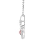 ETERNAL BLUSH COLLECTION 14K WHITE GOLD 3/4CT ROUND DIAMOND LADIES PENDANT WITH CHAIN (ROUND PINK) - Image 3