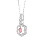 ETERNAL BLUSH COLLECTION 14K WHITE GOLD 3/4CT ROUND DIAMOND LADIES PENDANT WITH CHAIN (ROUND PINK) - Image 2